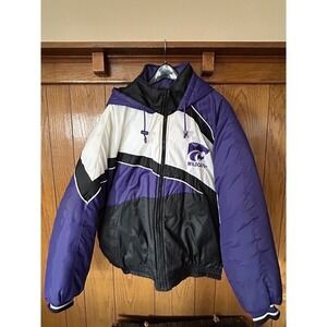 Vintage Kansas State Wildcats Puffer Jacket XXL Purple
